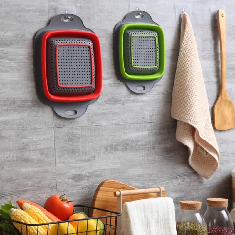 Folding Silicone Drainage Basket - HaHaHome