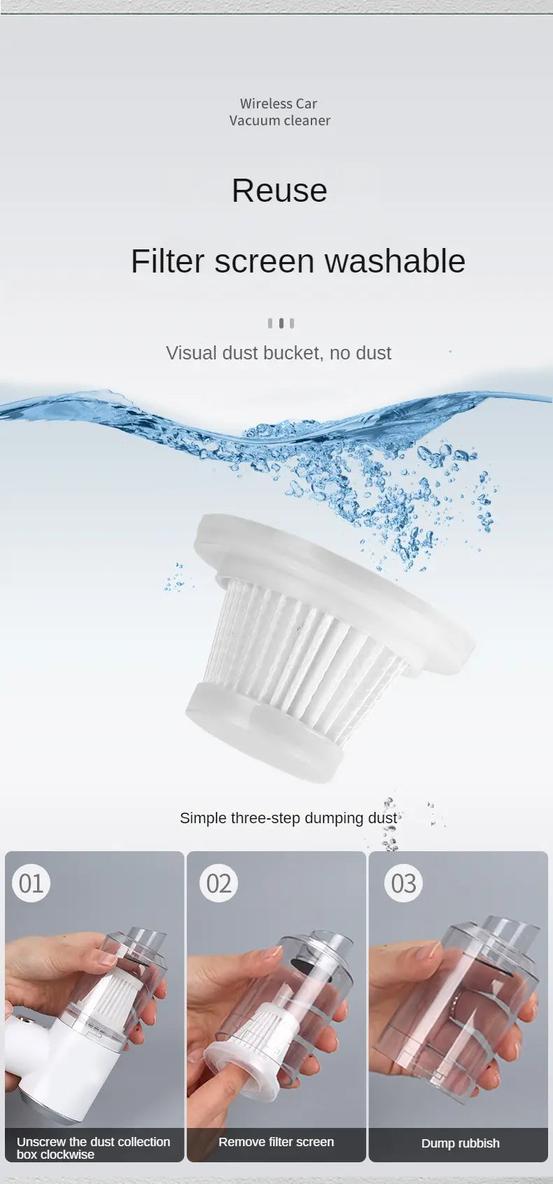 Handheld Vacuum Cleaner With Light - HaHaHome