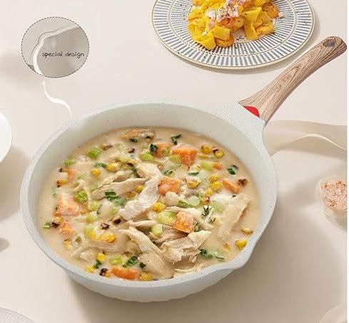 2 Piece Granite Frying and Grill pan set