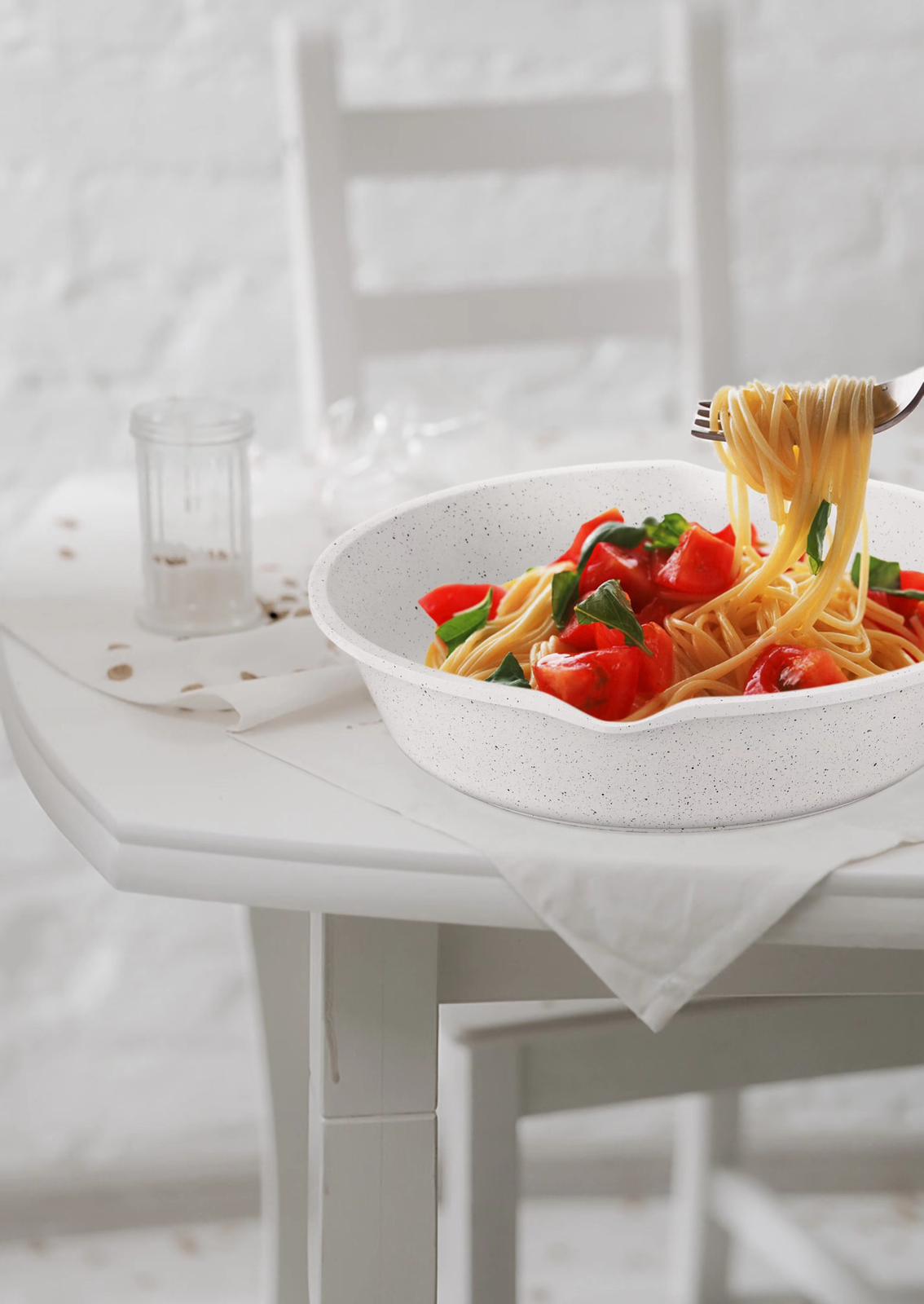 2 Piece Granite Frying and Grill pan set