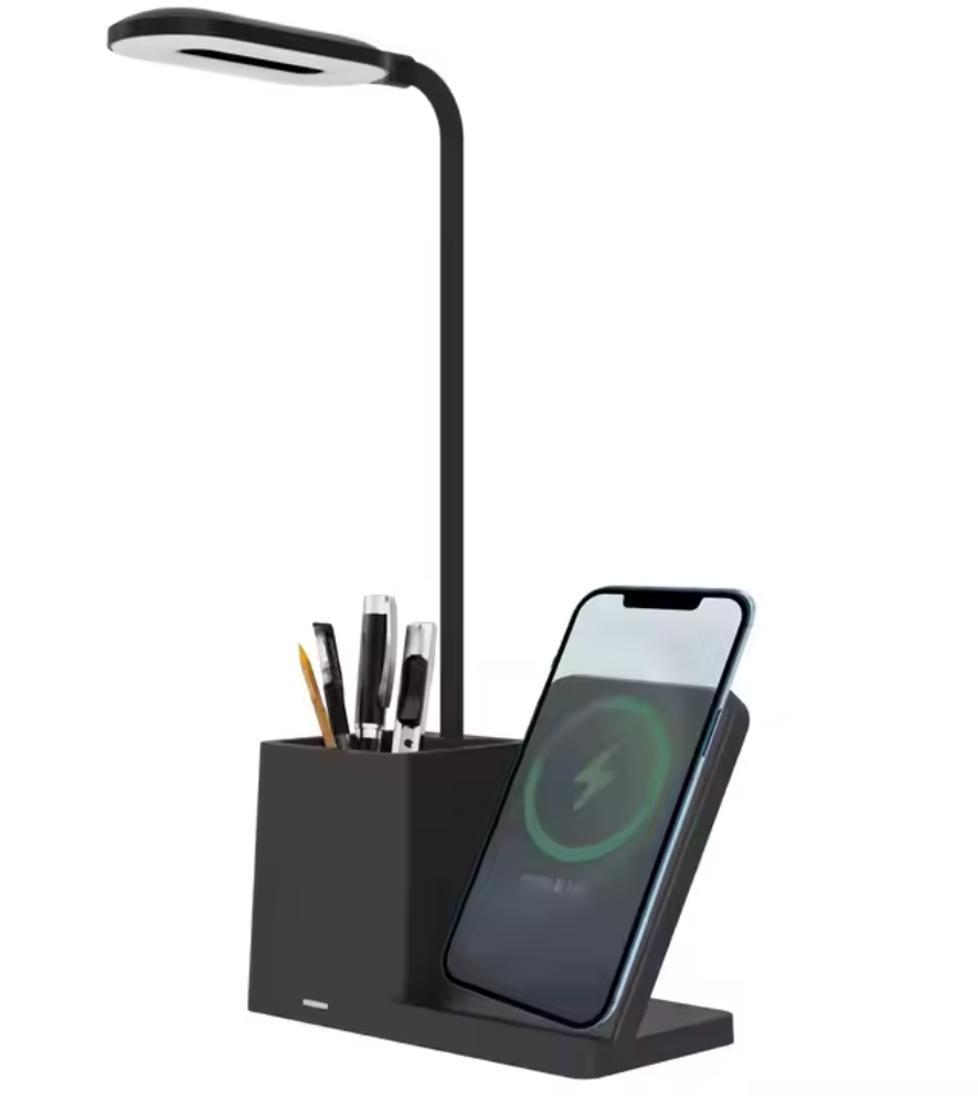 3-in-1 Wireless Charger with Pen Holder and Lamp