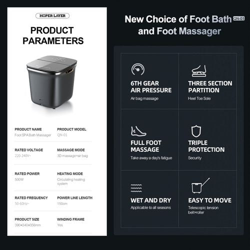 Foot Bath Massager QN-01 - HaHaHome