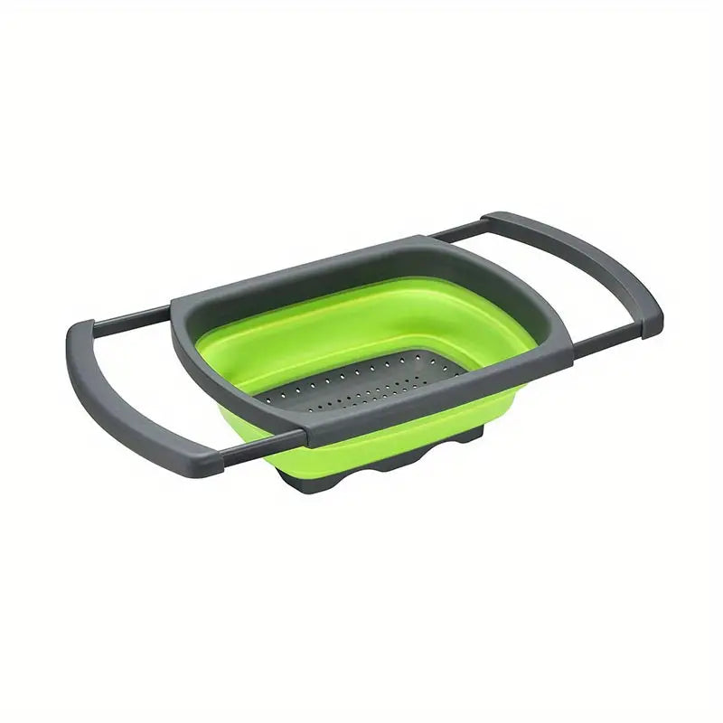 Foldable Silicone Drainage Basket with Extendable Handles - HaHaHome