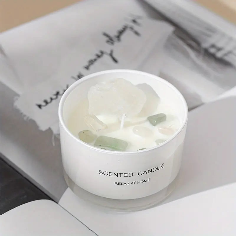 Scented Candle with Crystals - HaHaHome