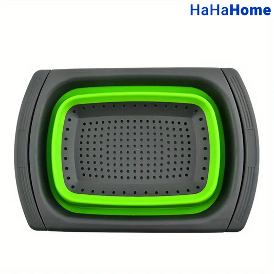 Foldable Silicone Drainage Basket with Extendable Handles - HaHaHome