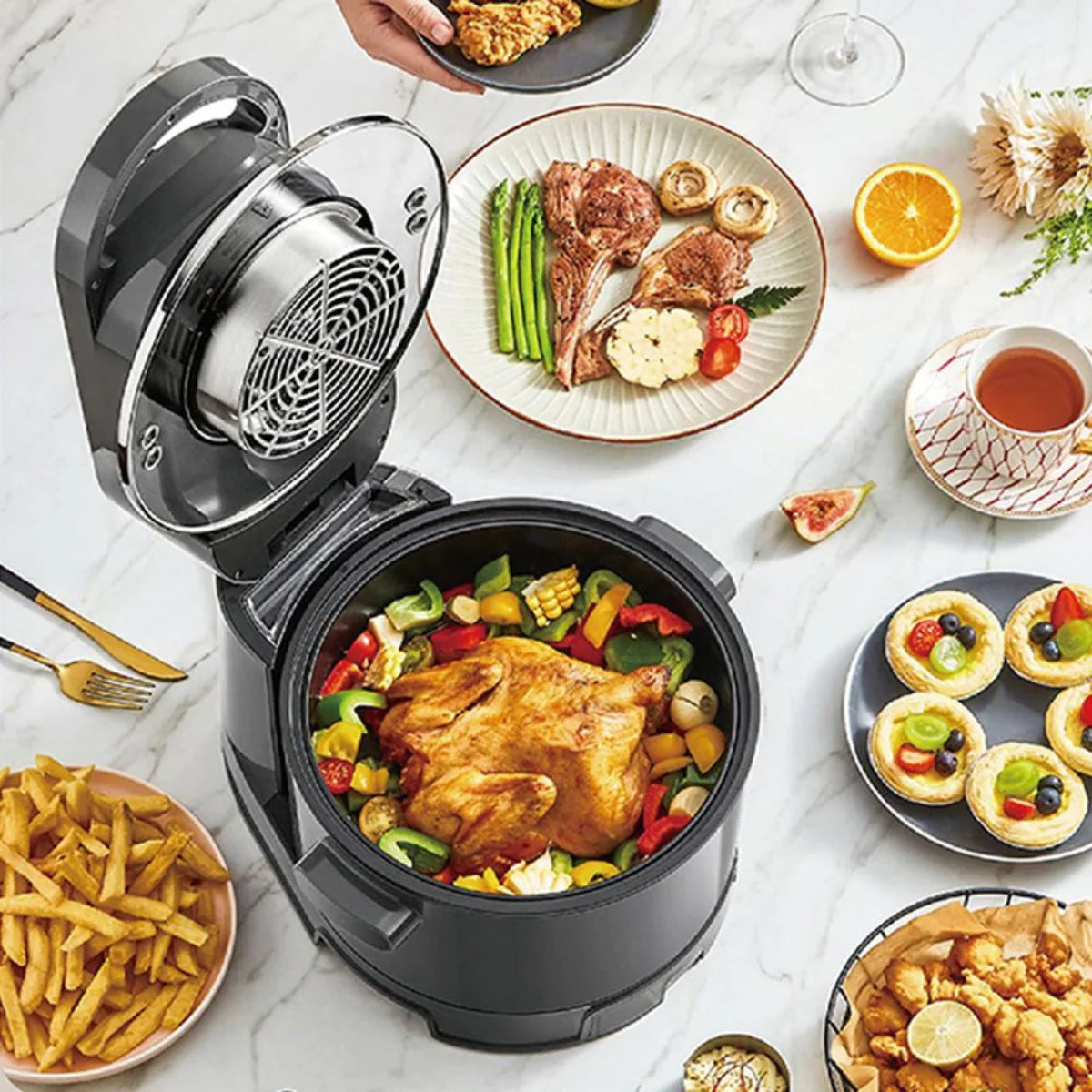 Multifunctional Air Fryer with BBQ grill - HaHaHome