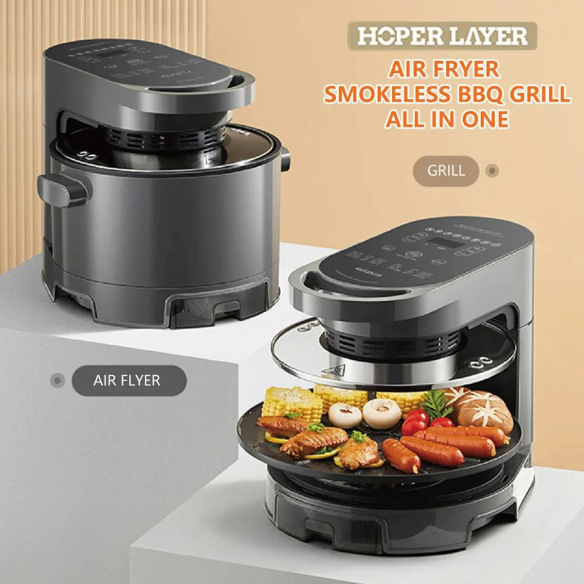 Multifunctional Air Fryer with BBQ grill - HaHaHome